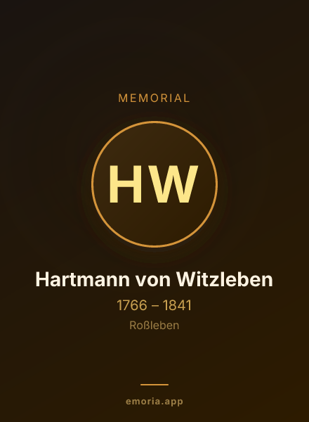 Memorial portrait of Hartmann von Witzleben
