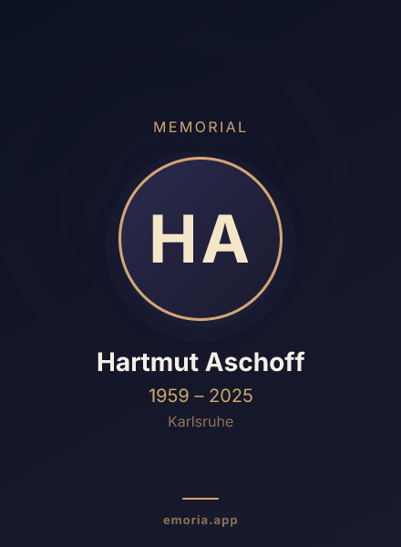 Memorial portrait of Hartmut Aschoff