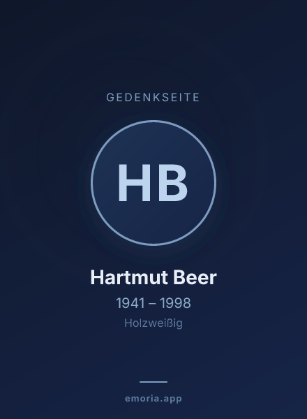 Gedenkportrait von Hartmut Beer