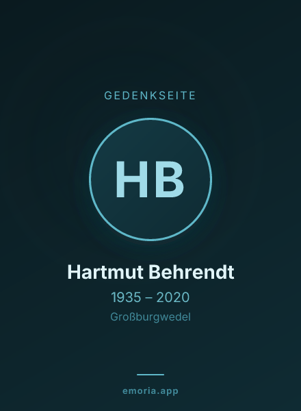 Gedenkportrait von Hartmut Behrendt