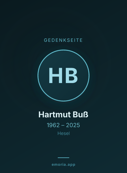 Gedenkportrait von Hartmut Buß