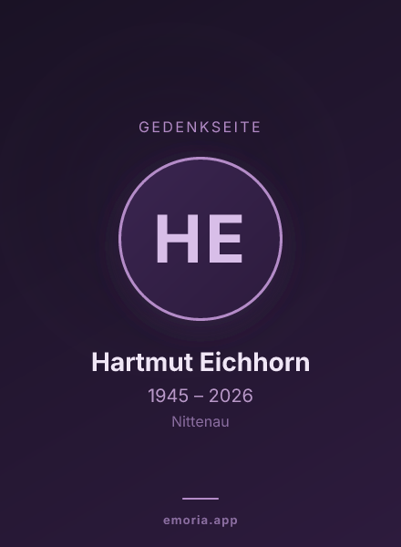 Gedenkportrait von Hartmut Eichhorn