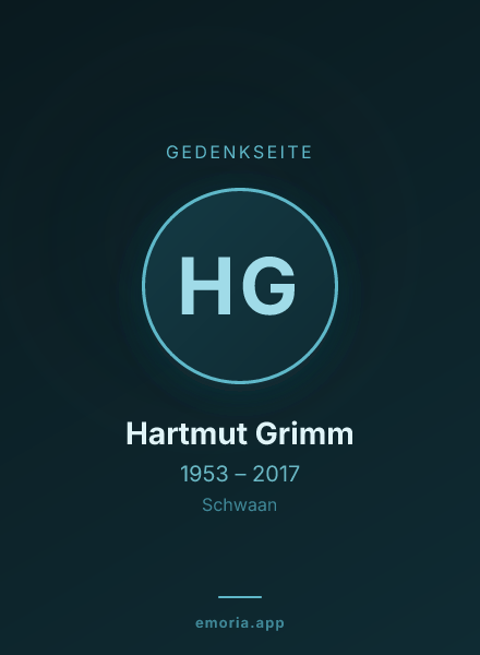 Gedenkportrait von Hartmut Grimm