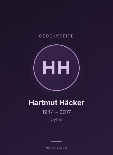 Gedenkportrait von Hartmut Häcker