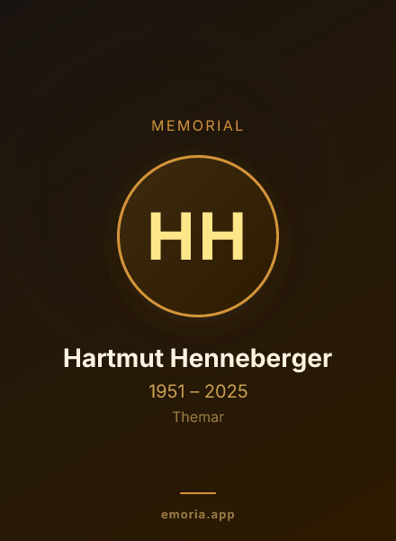 Memorial portrait of Hartmut Henneberger