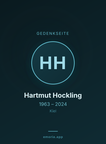 Gedenkportrait von Hartmut Hockling