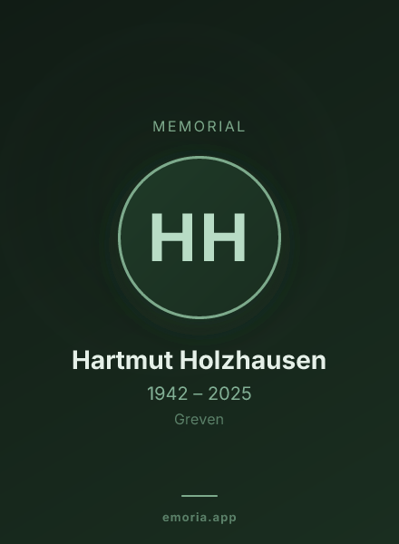 Memorial portrait of Hartmut Holzhausen