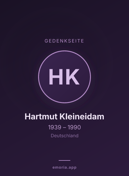 Gedenkportrait von Hartmut Kleineidam