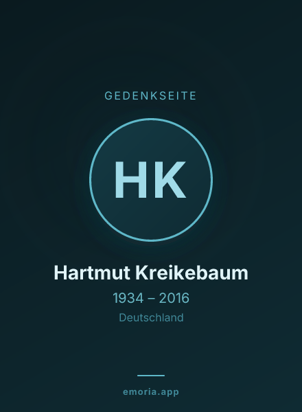 Gedenkportrait von Hartmut Kreikebaum
