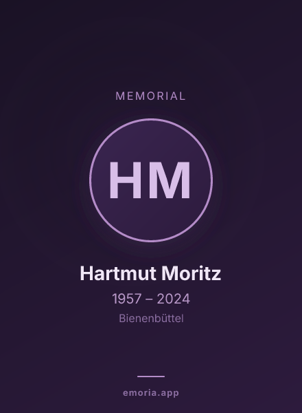 Memorial portrait of Hartmut Moritz