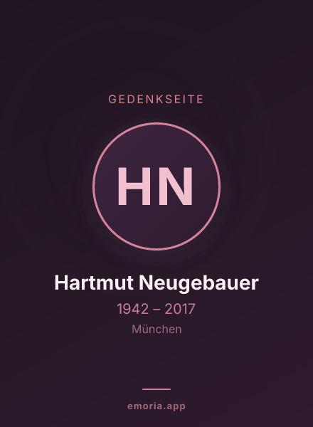 Gedenkportrait von Hartmut Neugebauer