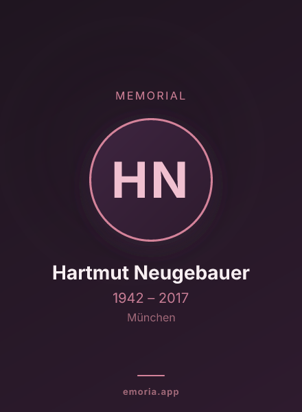 Memorial portrait of Hartmut Neugebauer