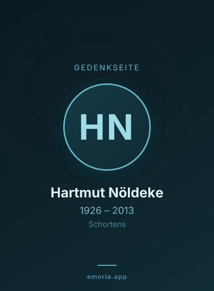 Gedenkportrait von Hartmut Nöldeke