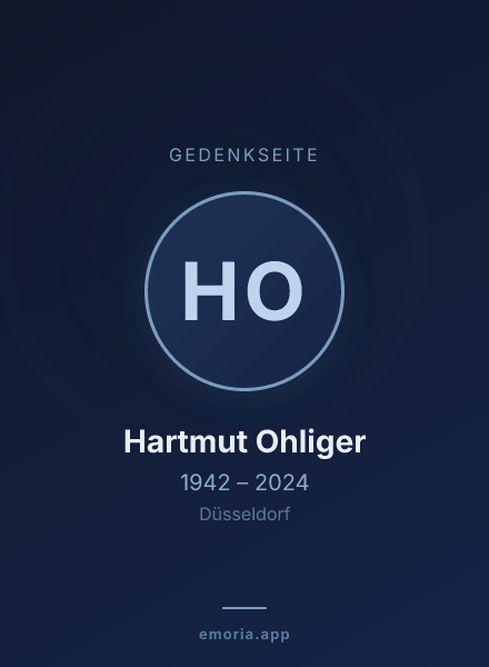 Gedenkportrait von Hartmut Ohliger