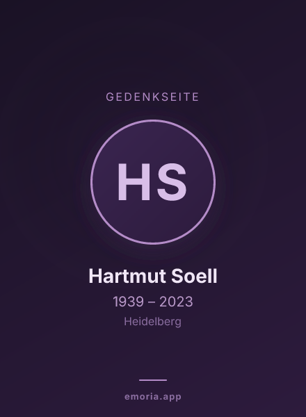 Gedenkportrait von Hartmut Soell