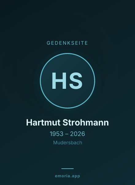 Gedenkportrait von Hartmut Strohmann