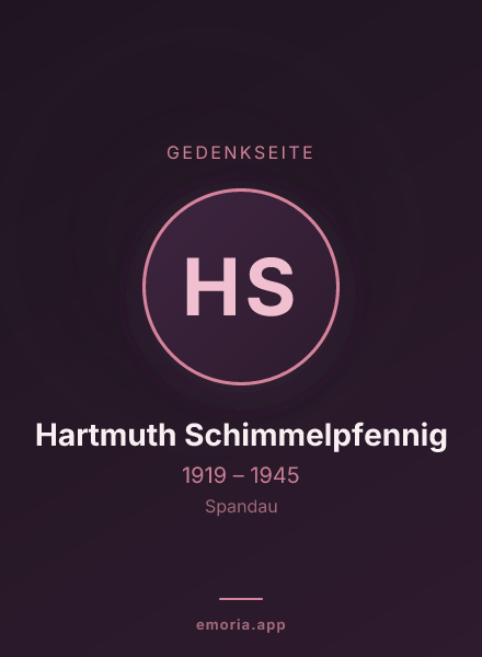 Gedenkportrait von Hartmuth Schimmelpfennig