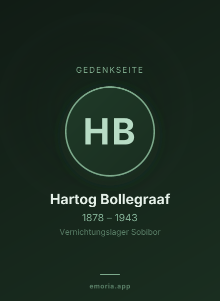 Gedenkportrait von Hartog Bollegraaf