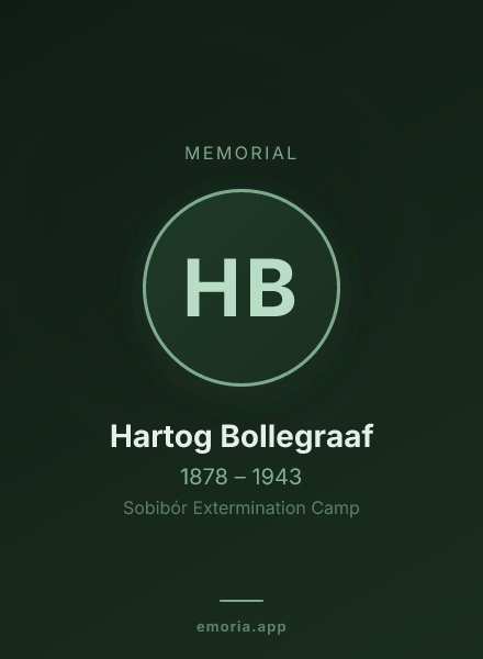 Memorial portrait of Hartog Bollegraaf