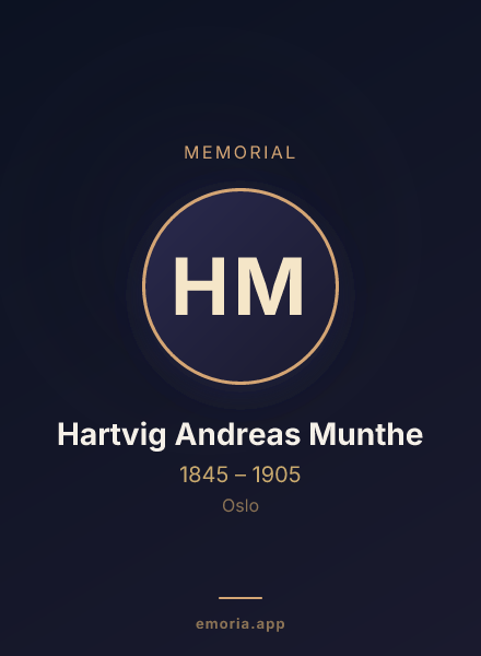 Memorial portrait of Hartvig Andreas Munthe
