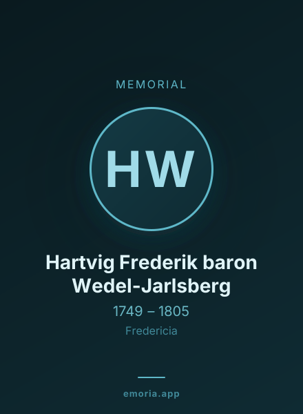 Memorial portrait of Hartvig Frederik baron Wedel-Jarlsberg