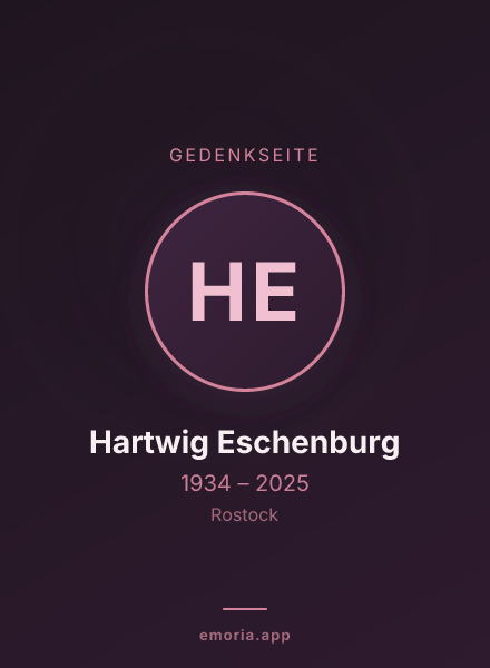 Gedenkportrait von Hartwig Eschenburg