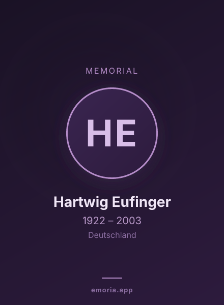 Memorial portrait of Hartwig Eufinger