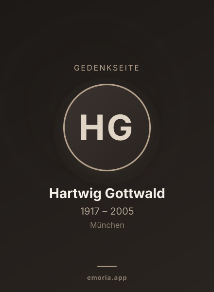 Gedenkportrait von Hartwig Gottwald