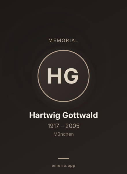 Memorial portrait of Hartwig Gottwald