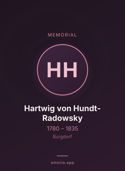 Memorial portrait of Hartwig von Hundt-Radowsky