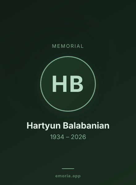 Memorial portrait of Hartyun Balabanian
