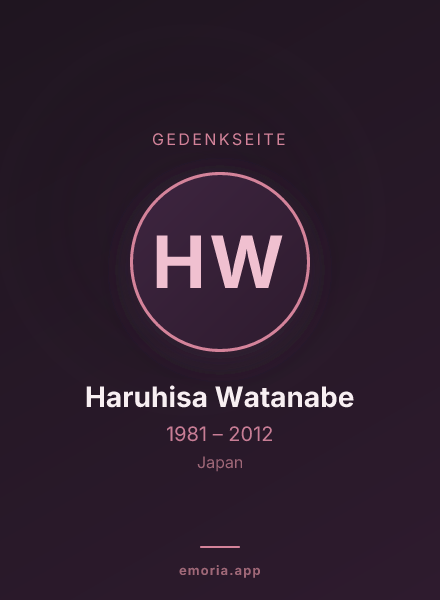 Gedenkportrait von Haruhisa Watanabe