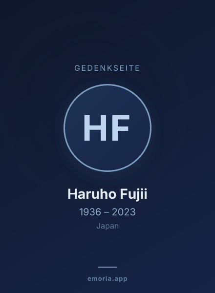 Gedenkportrait von Haruho Fujii