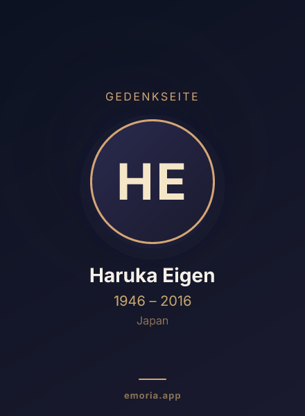 Gedenkportrait von Haruka Eigen