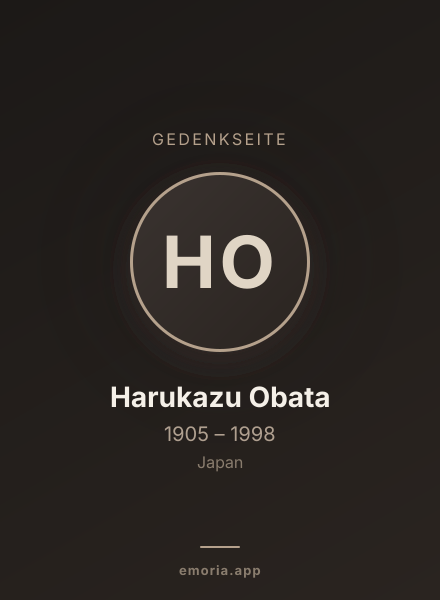 Gedenkportrait von Harukazu Obata