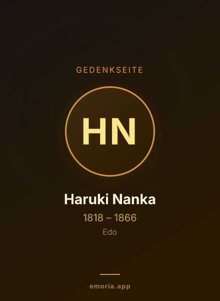 Gedenkportrait von Haruki Nanka