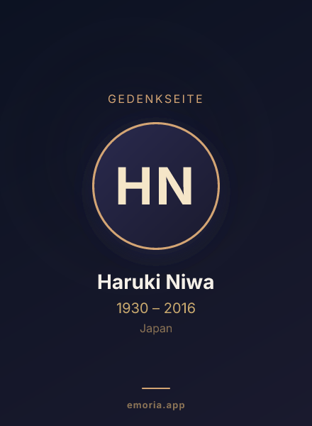 Gedenkportrait von Haruki Niwa