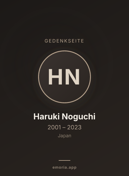 Gedenkportrait von Haruki Noguchi