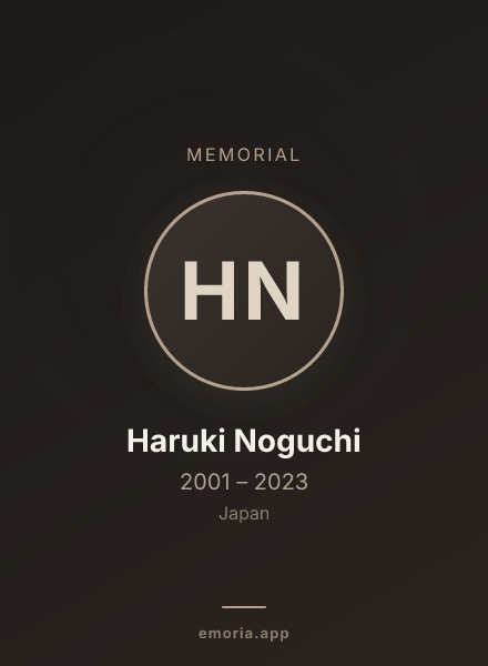 Memorial portrait of Haruki Noguchi