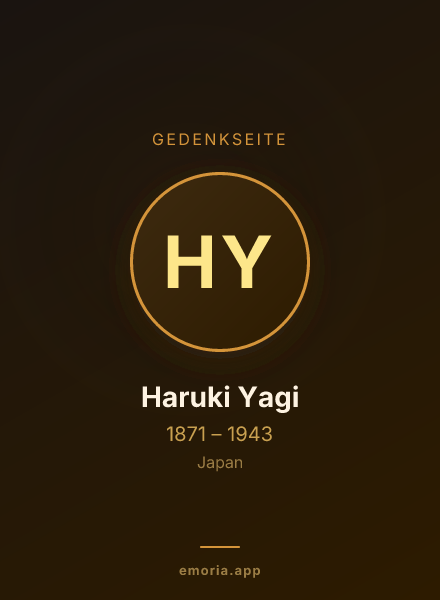 Gedenkportrait von Haruki Yagi