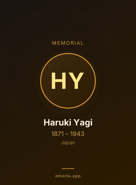 Memorial portrait of Haruki Yagi