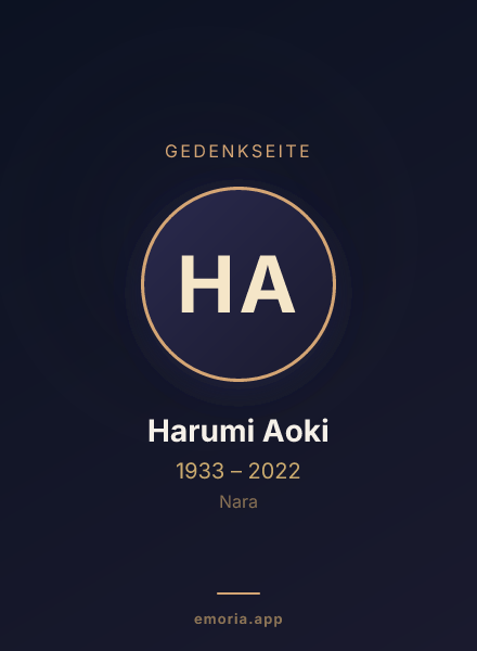 Gedenkportrait von Harumi Aoki