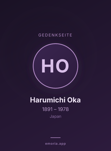 Gedenkportrait von Harumichi Oka