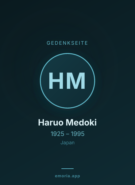 Gedenkportrait von Haruo Medoki
