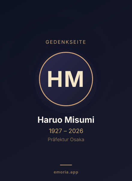 Gedenkportrait von Haruo Misumi