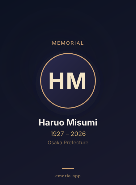 Memorial portrait of Haruo Misumi