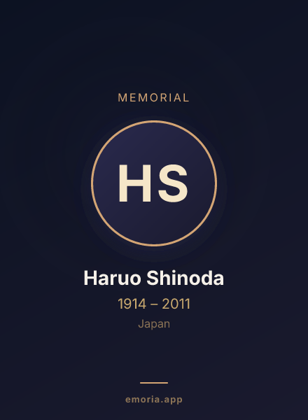Memorial portrait of Haruo Shinoda