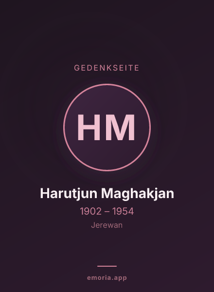 Gedenkportrait von Harutjun Maghakjan