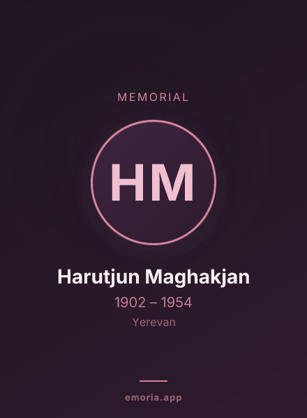 Memorial portrait of Harutjun Maghakjan