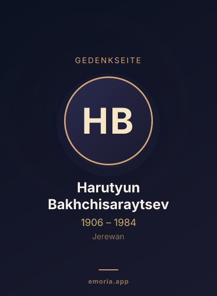 Gedenkportrait von Harutyun Bakhchisaraytsev